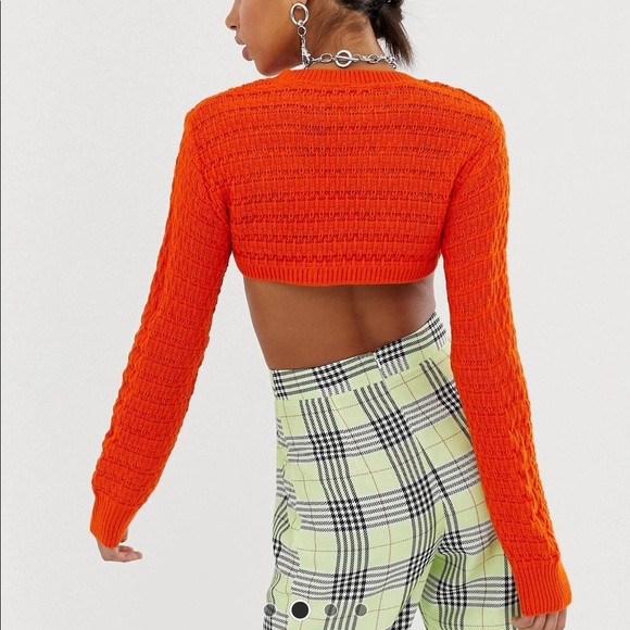 NWT reclaimed vintage super crop sweater L - Picture 3 of 6